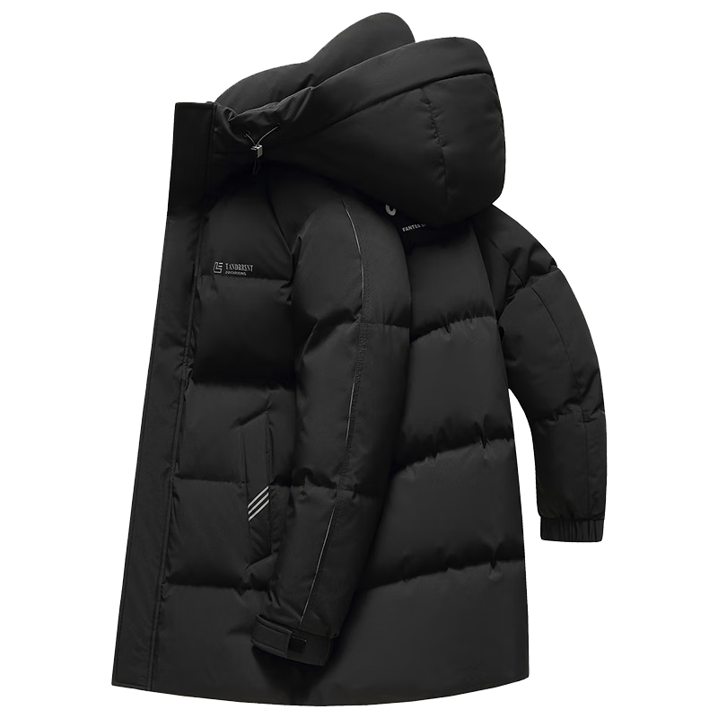 雪中飞【轻奢鹅绒】羽绒服男中长款连帽加厚保暖防寒商务休闲外套男