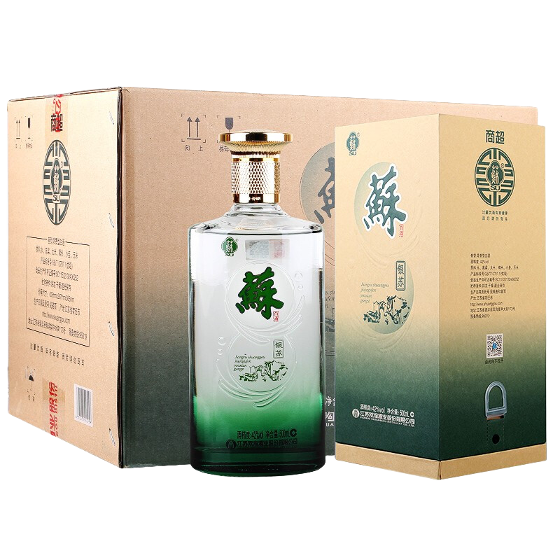 双沟 苏酒 白酒 42度浓香型白酒 500mL 6瓶 银苏