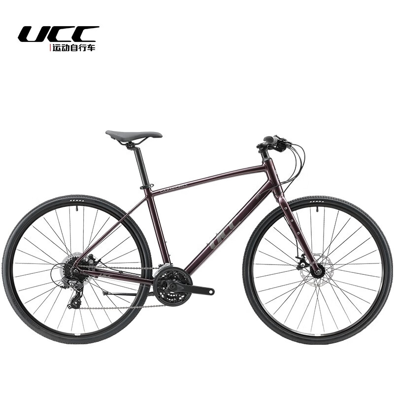 ucc运动自行车猎人平把城市公路车铝合金车架禧玛诺变速碟刹培林花鼓