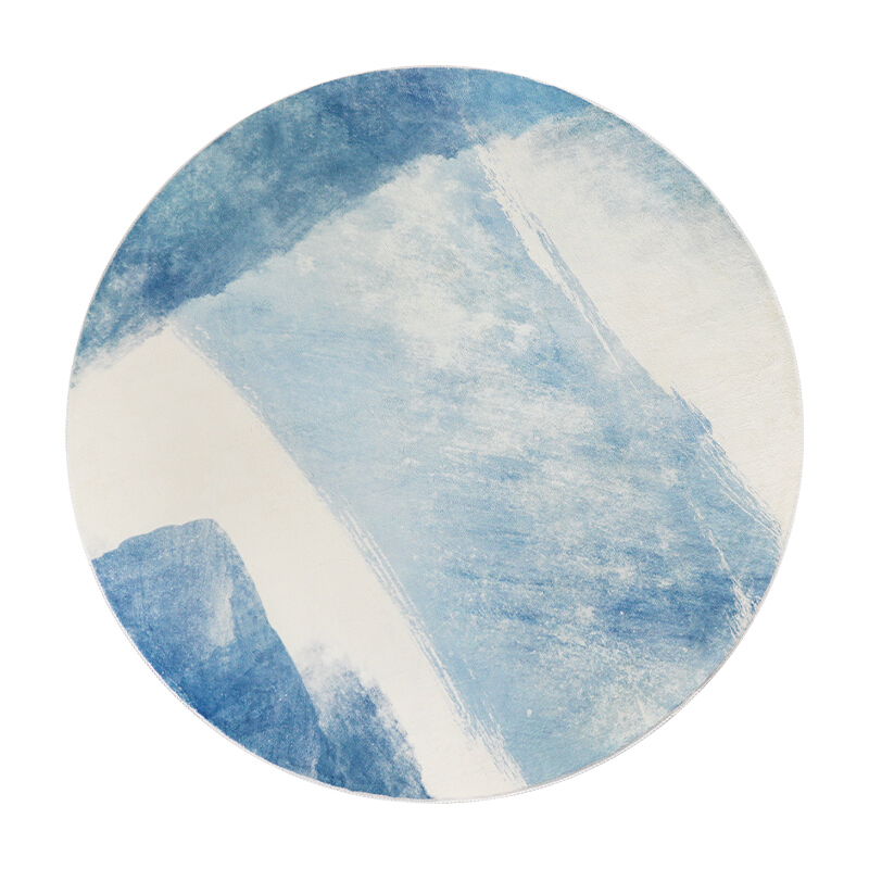 致如袆现代简约圆形仿羊毛地毯柔软客厅沙发茶几垫书房北欧卧室床边圆