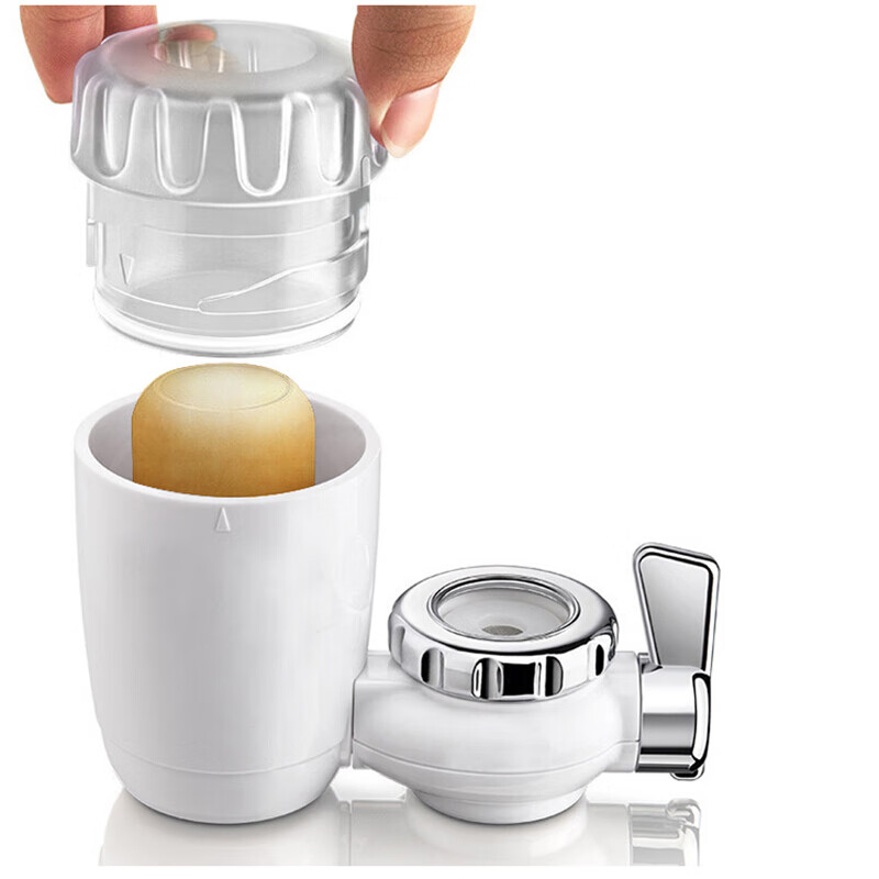 家乐事水龙头过滤器5级过滤家用厨房自来水不插电0废水净水机卫生间洗漱台水龙头净水可视可清洗滤芯A01 一机一芯