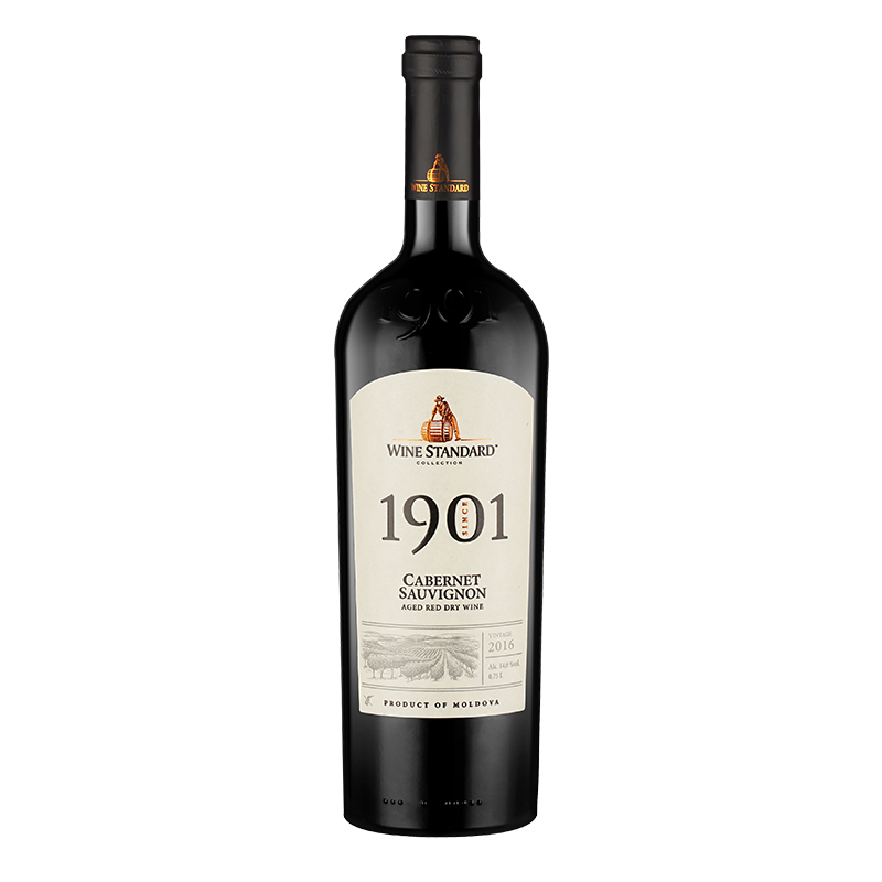 乌标红酒Wine Standard乌标红酒1901-C 赤霞珠干红葡萄酒摩尔多瓦原装进口 整箱六瓶，特价