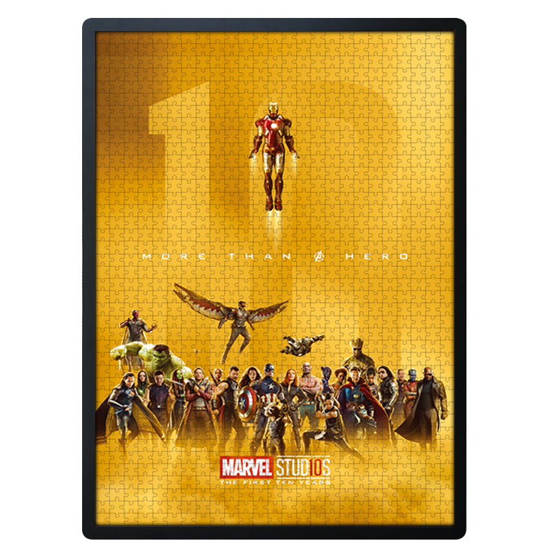 漫威电影宇宙十周年拼图金色纪念版 内含1000片漫威周边粉丝必备