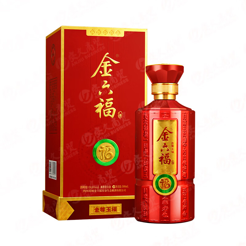 金六福福满佳禧 金尊玉福/御坊/祥福 兼香型纯粮酒水整箱礼盒装 50.8度 500mL 6瓶 金尊玉福