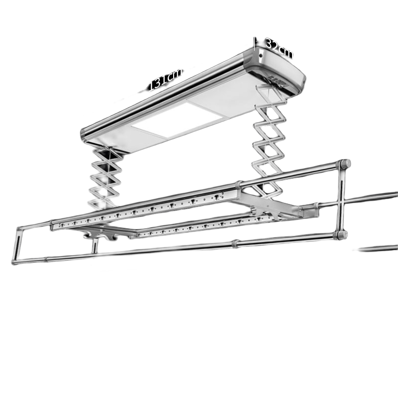 欧普OUPU电动晾衣架 智能遥控四杆晾衣机 阳台电动升降晒衣架 魅风银单功能
