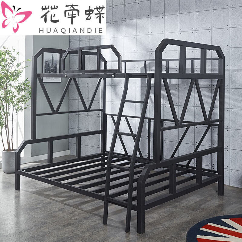 缦宛木电竞床酒店宾馆上下铺双层铁架高低床员工宿舍公寓学生子母铁艺