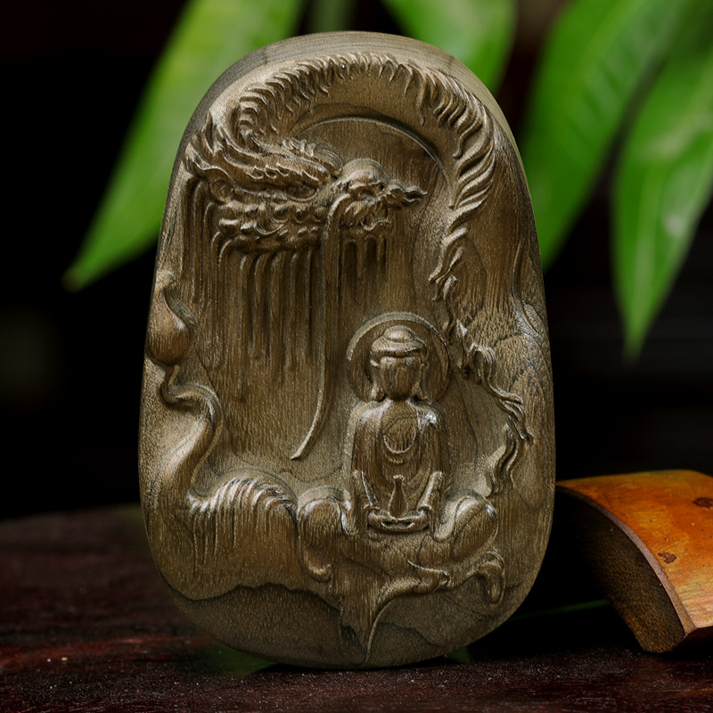 手把玩件无相佛四川金丝楠木阴沉木文玩乌木把玩件摆件木雕刻挂件