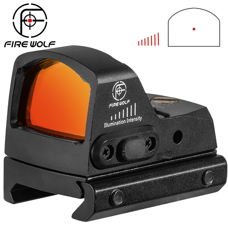 fire wolf 迷你内红点全息瞄20mm卡槽快速寻鸟镜红点瞄准镜 速瞄红点