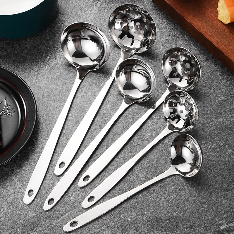 汤壳汤漏长柄火锅汤勺漏勺家用餐厅盛汤勺子 6公分火锅勺 6公分火锅漏