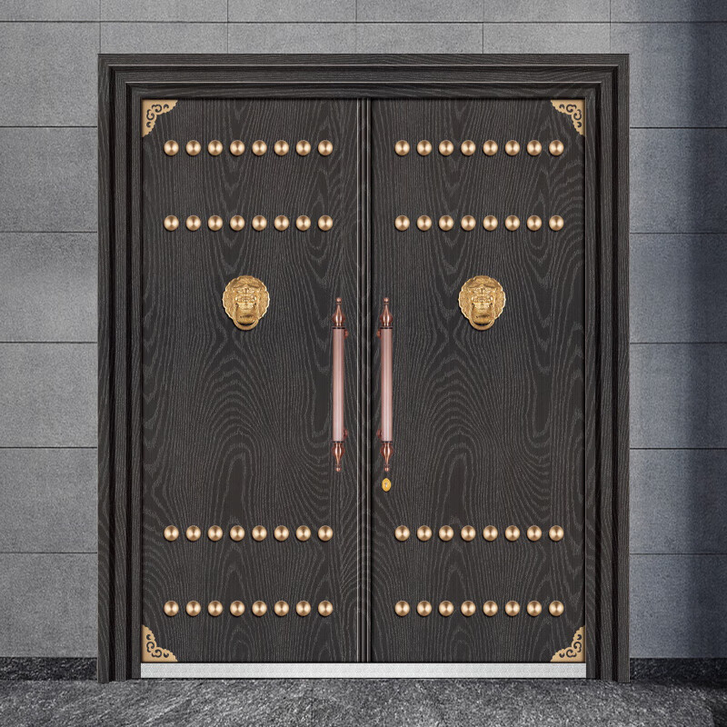 德骊嘉别墅新中式大门双开门家用乡村农村入户仿古铜门自建房甲级