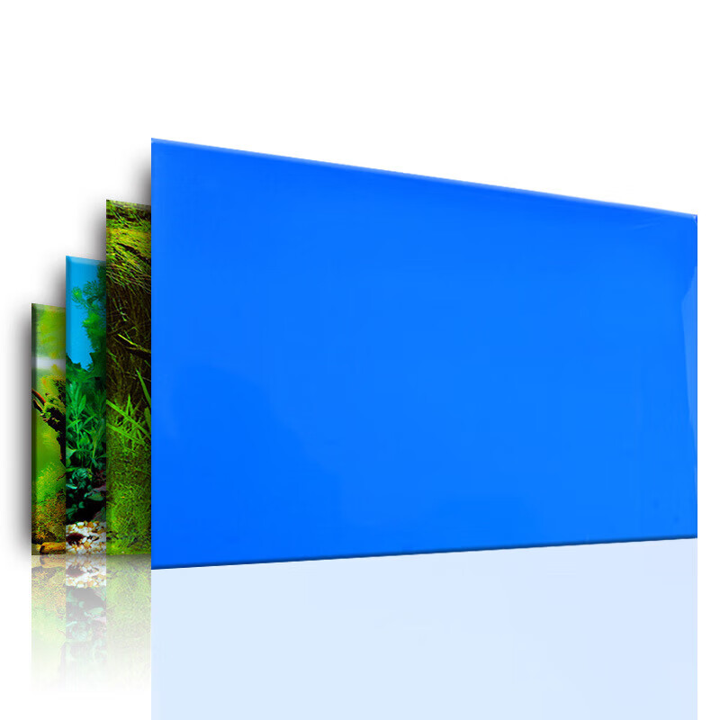 鱼多趣鱼缸背景纸 黑蓝双面款(60*82cm) 鱼缸专用高清背景画贴纸