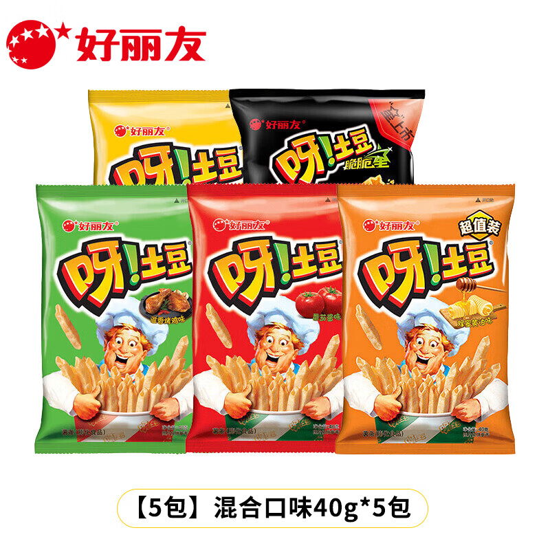 好丽友 (orion)呀土豆蜂蜜黄油味薯条番茄味网红膨化解馋零食小吃休闲