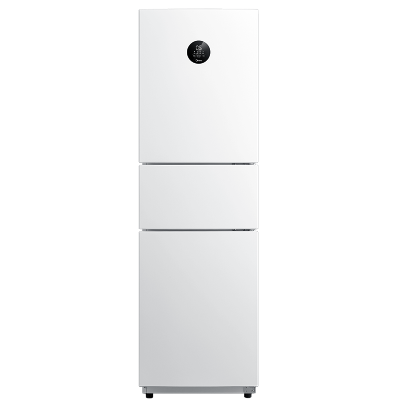 美的(Midea)215升三门家用一级能效风冷无霜变频小型电冰箱白色BCD-215WTPZM(E)