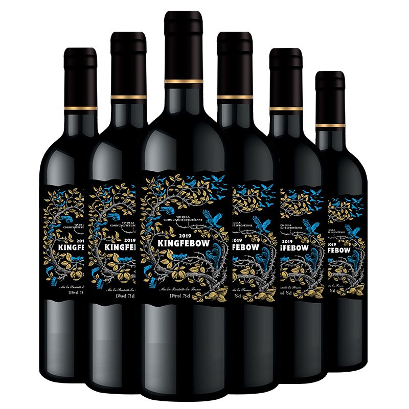 法国进口红酒整箱13度干红葡萄酒帝菲堡神树 神树750ml*6瓶
