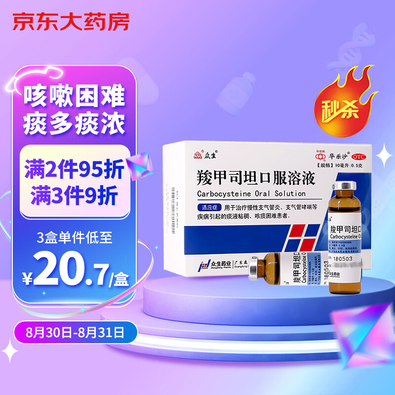 羧甲司坦口服溶液的价格走势及产品评测