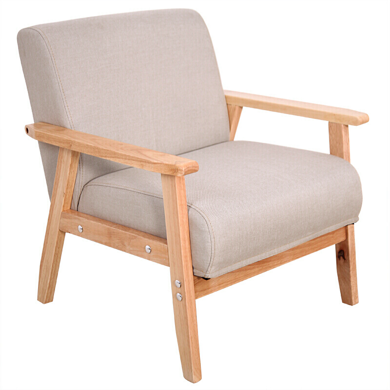 吉安达木沙发椅单人位双人位北欧简约布艺休闲椅子 单人位椅(默认图片