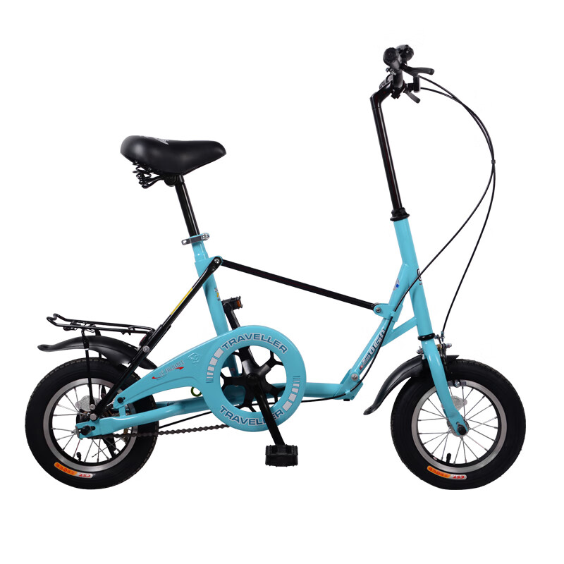 GOGOBIKE 12寸迷你便携学生男女式成人小型GOGO折叠自行车小轮单车 蓝色（偏蓝绿）