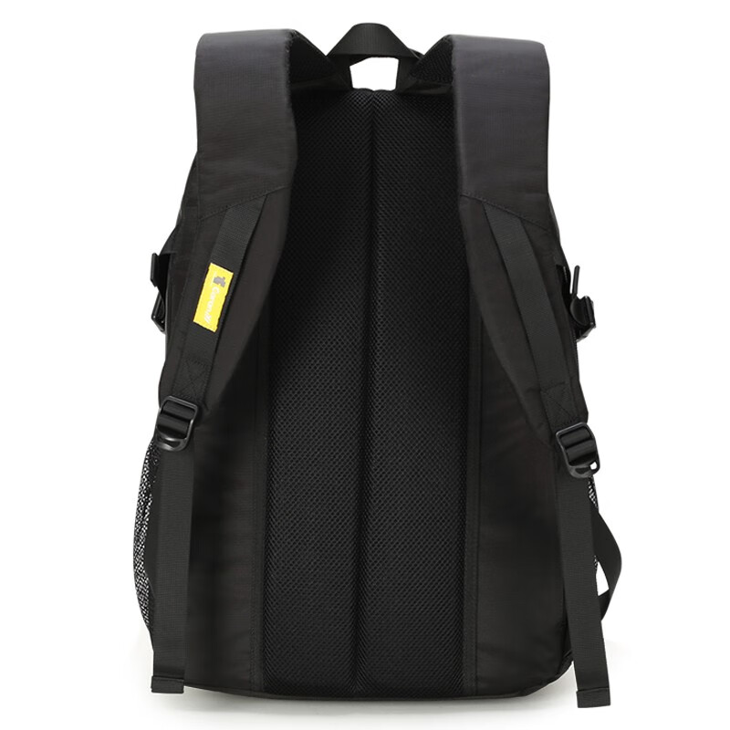 卡拉羊初高中生书包大学生休闲双肩包42L大容量男士电脑包旅行背包 黑色