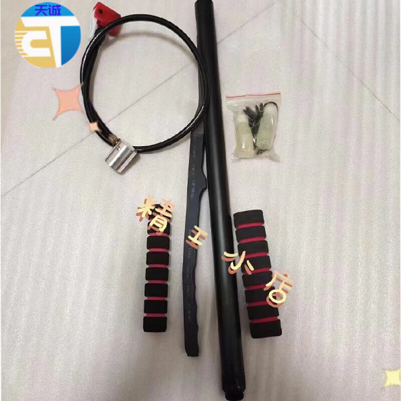 逐月快速便携式前后侧压快排高压直压打气筒带单向阀 内径20外径24 红