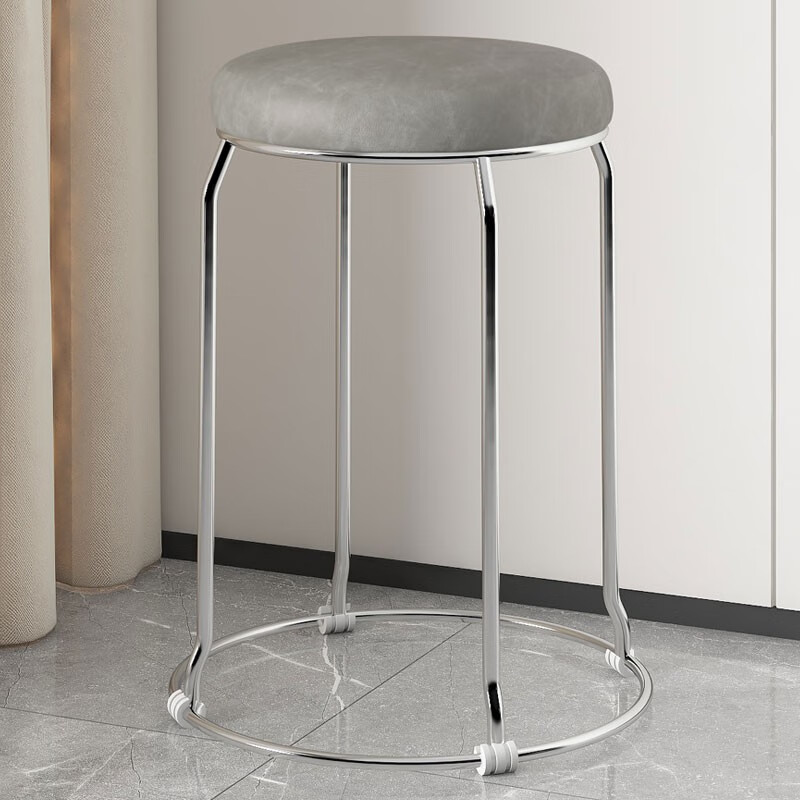 非洲鹰(feizhouying) 非洲鹰凳子彩色时尚圆凳子实木钢筋凳加厚海绵餐