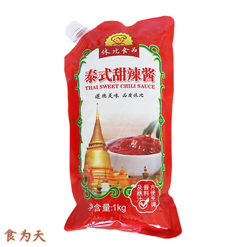 休比 泰式甜辣酱1kg/袋  寿司材料手抓饼酱甜不辣烧烤酱披萨酱叉烧酱