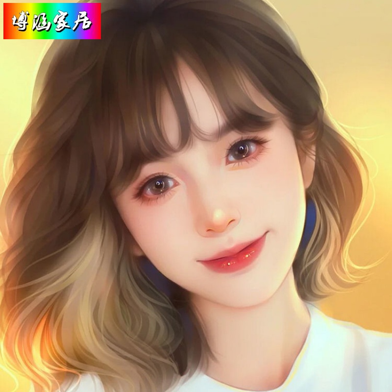 风微信肖像设计 抖音快手q版定制写实真人照片转手绘漫画唯美 头像