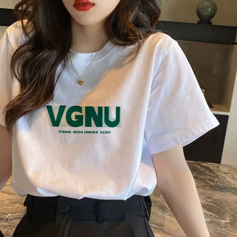 以纯(yishion)白色纯棉短袖t恤女装2024新款夏季复古港味chic小众独特