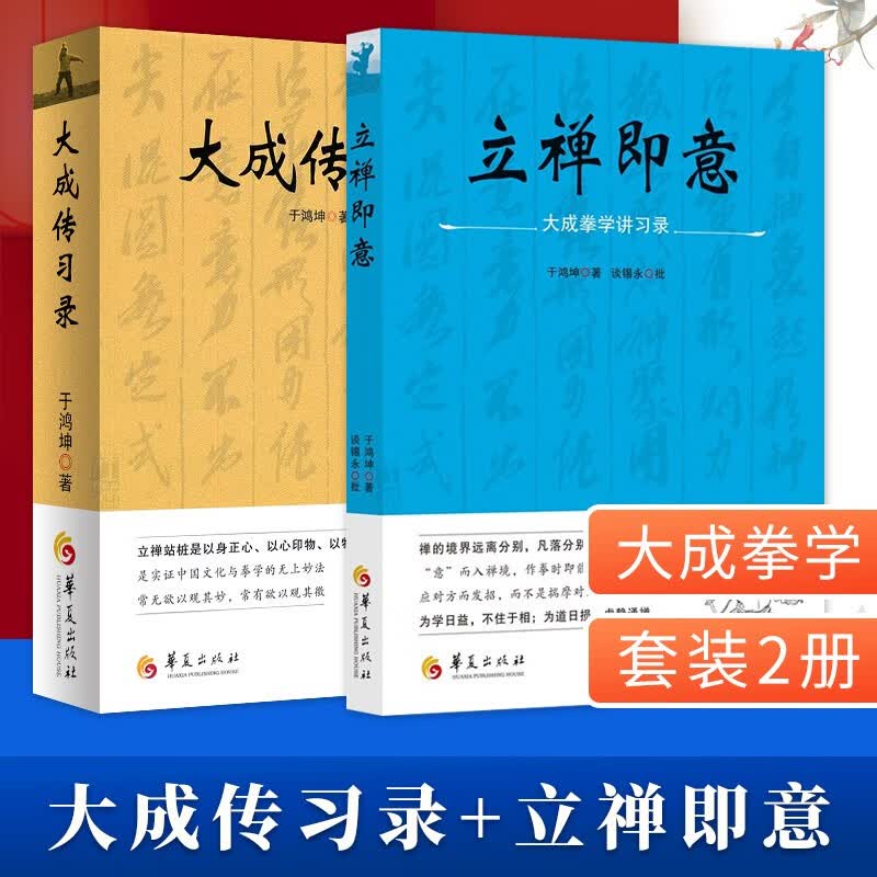 全2册大成传习录+立禅即意 大成拳学讲习录于鸿坤著武术拳法体育教材入门练习参考书武术图书籍 形意拳技击术华夏出版