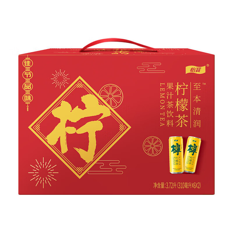 怡宝至本清润菊花茶柠檬茶饮品 柠檬茶310ml*12罐