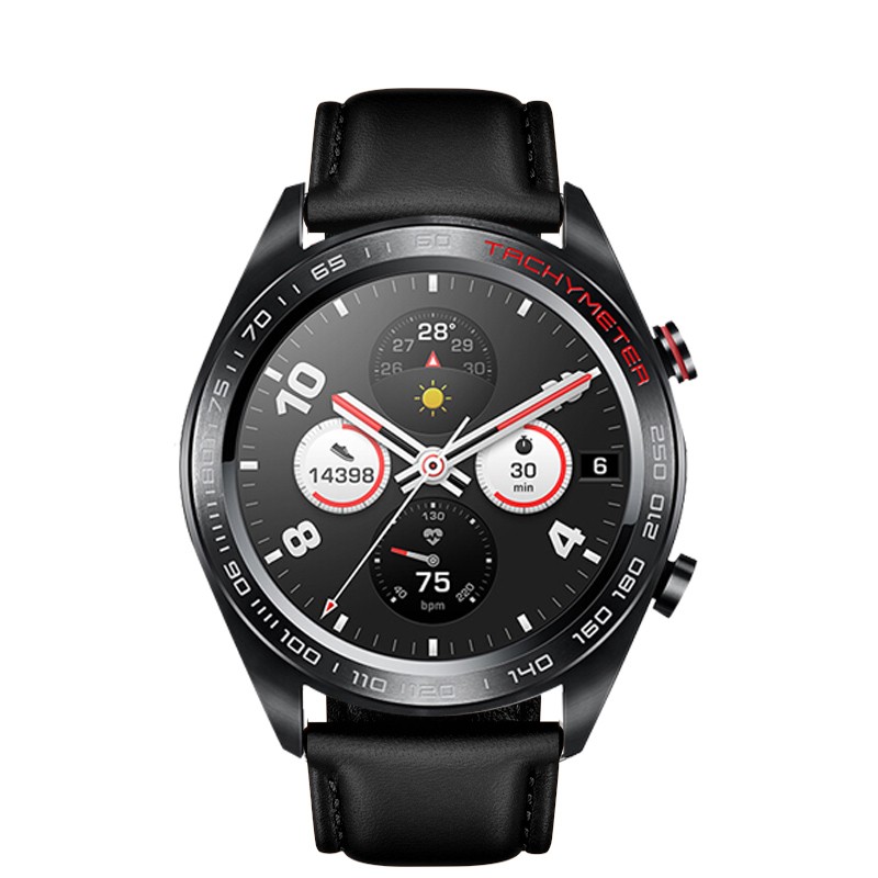 【官网同款】华为手表表带 WATCH GT 2 Pro/Magic/Magic2专用皮质腕带 华为GT2 Pro/荣耀手表2皮带【时尚黑】