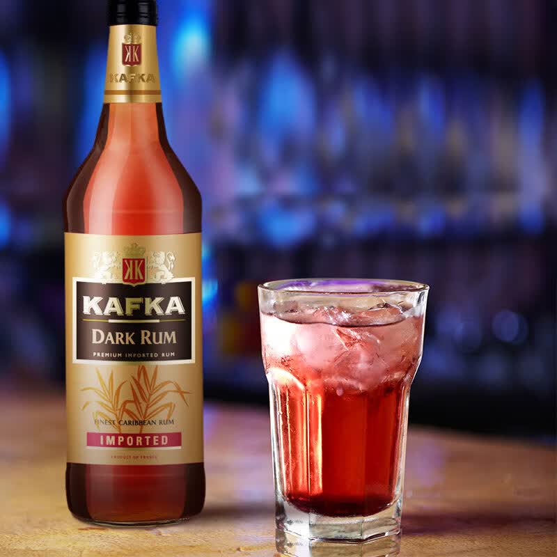 卡夫卡(kafka)洋酒 黑朗姆酒鸡尾酒750ml