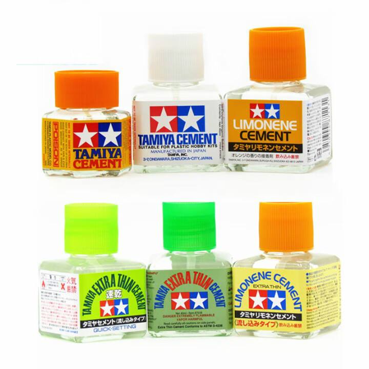 田宫胶水辅料溜缝胶水橙味白盖高达模型胶水速干绿盖无缝制作胶 田宫