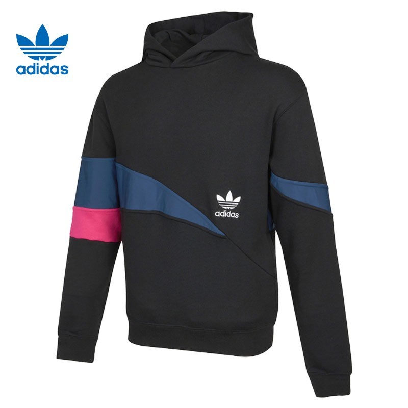 adidas阿迪达斯三叶草卫衣2021秋季男子运动休闲连帽套头卫衣h46695 h