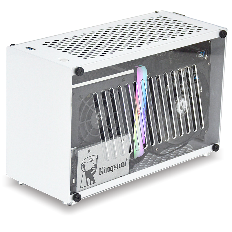 METALFISH 鱼巢 T40 Mini-ITX机箱 全侧透 白色