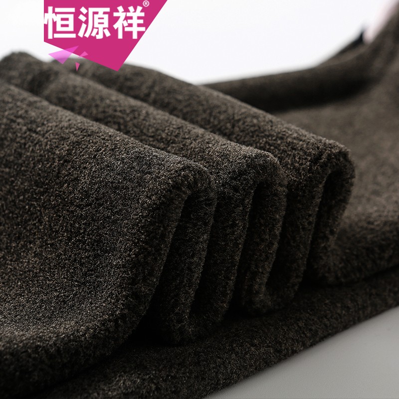 恒源祥加肥大码加厚打底裤女外穿加绒保暖踩脚棉裤高腰冬季胖mm显瘦裤女 500克-黑色踩脚 均码 80-160