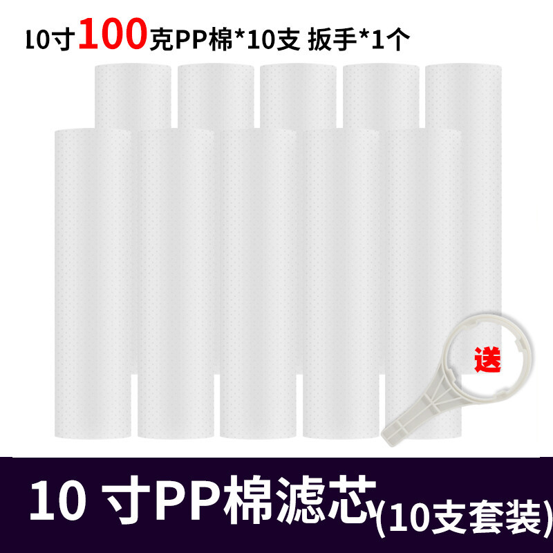 家用净水器10寸100克g针刺PP棉滤芯纯水机前置过滤器通用滤芯配件 (L4)10寸100克PP棉 (10支装)