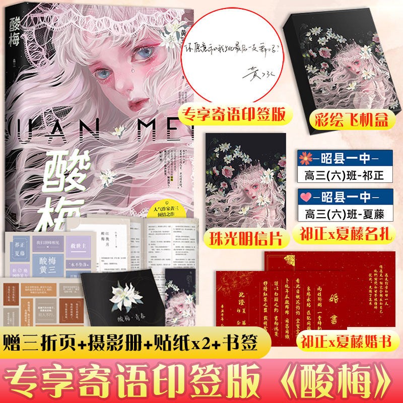 【特别印签+飞机盒版】酸梅小说 黄三著 正版