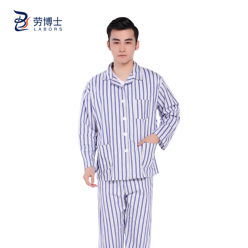 勞博士 LBS815 醫(yī)院病號(hào)服 條紋病號(hào)服男女病人服 長(zhǎng)袖套XL