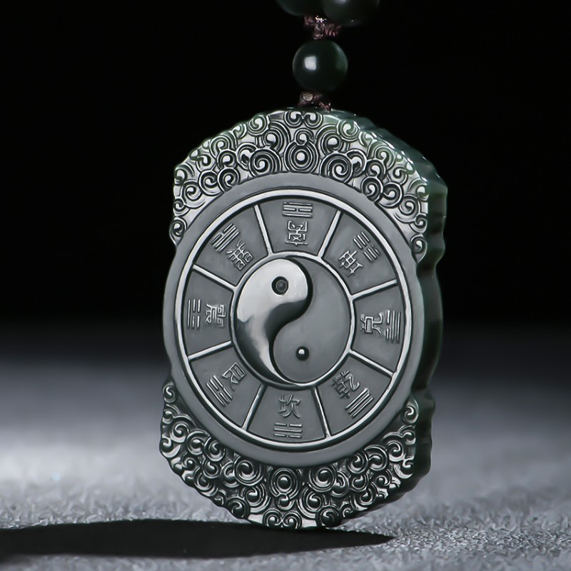 藏玉瑶  和田玉八卦玉吊坠 男女士款玉坠玉石