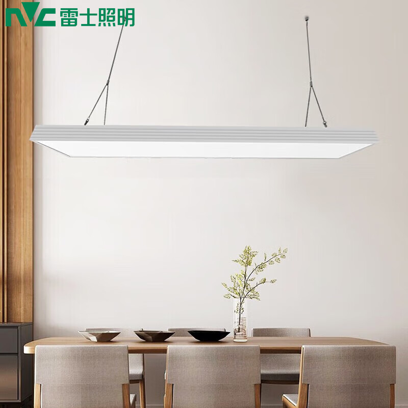 雷士照明（NVC）LED吊线灯 工业商铺灯具 20*120cm 32w白色灯体 正白光5700K