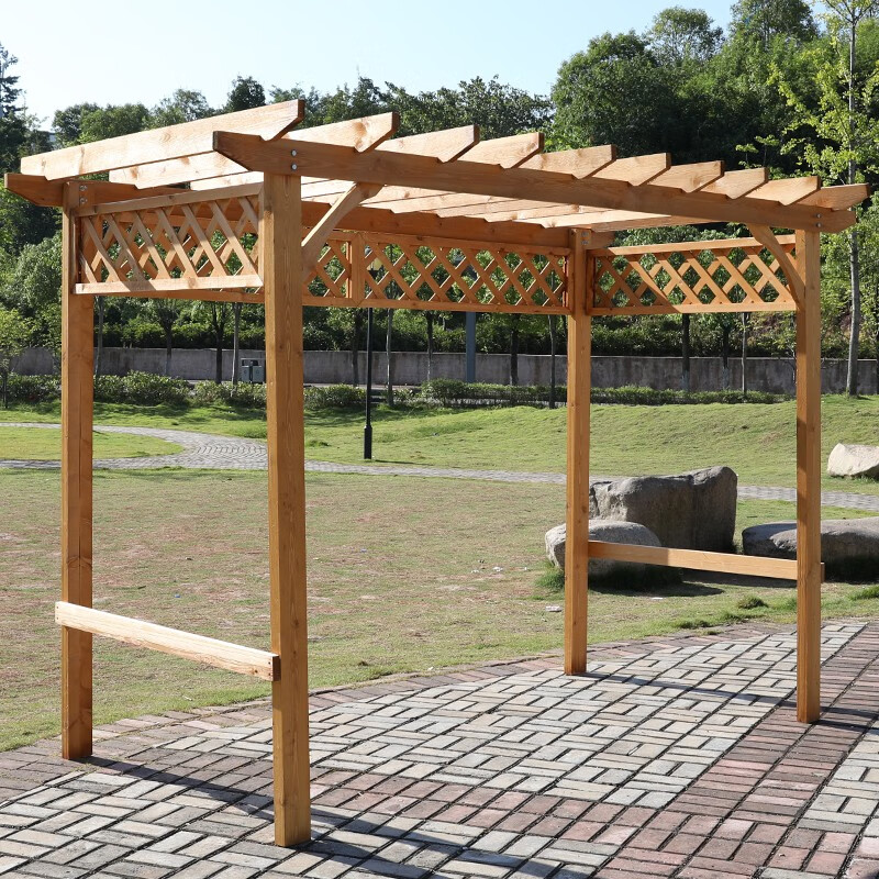 袭美木艺凉亭户外庭院室外葡萄架防腐木桌椅木屋爬藤架子别墅实木亭子