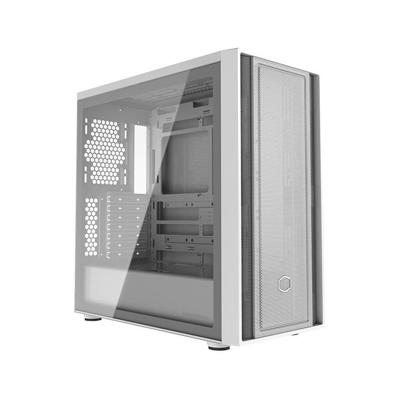 酷冷至尊（CoolerMaster）MasterBox600 机箱 ATX电脑中塔背插机箱 支持背插主板/冲孔前面板/钢玻侧板/双360水冷位 MasterBox 600白