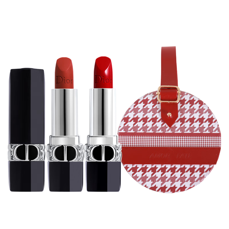 迪奥dior 口红 两支装 哑光999 缎光999 情人节礼物