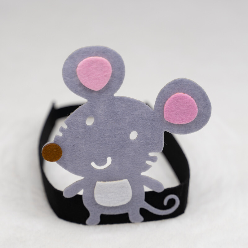 幼儿园头饰可爱卡通帽子亲子活动演出道具童话表演动物头饰 小老鼠