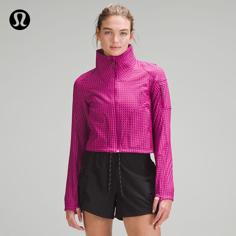 lululemon丨water-repellent 女士拉绒徒步夹克 lw4bzes 野莓/声波粉