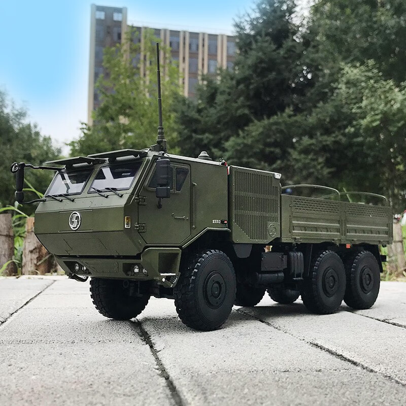 原厂1:24 陕汽重卡 越野军车 德龙SX2220 运兵车 红岩CQ261型 军车模型 军事模型 德龙SX2220