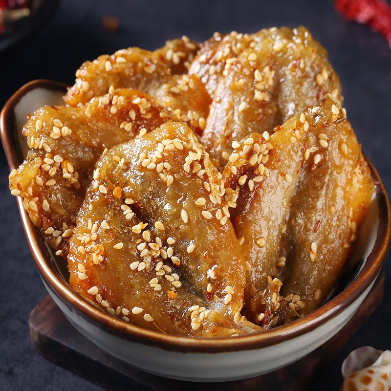 小黄鱼干即食甜辣小鱼仔小鱼干海鲜零食小吃北海特产鱼仔海鲜即食零食