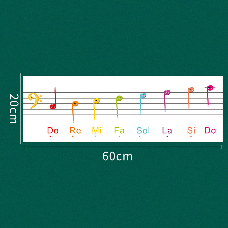 五线谱卡片儿童乐理启蒙入门五线四格谱教学用磁性黑板贴琴谱白板入门