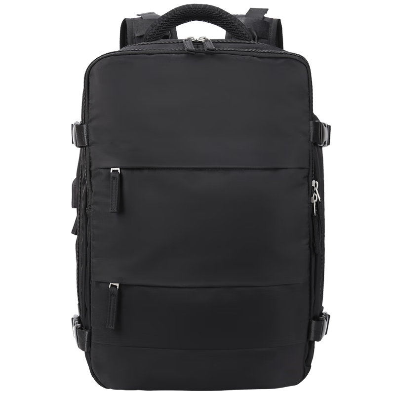 Landcase 旅行包男女大容量背包15.6英寸笔记本电脑包多功能短途出差旅游行李包休闲学生双肩包书包 1637黑色