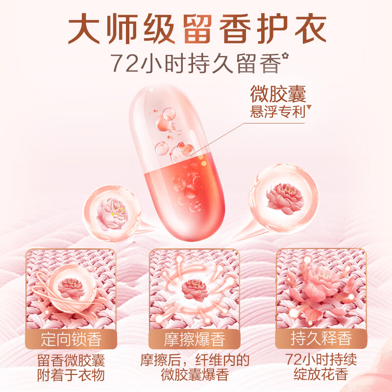 立白大师香氛洗衣液柔顺护衣持久留香洁净护色洗衣香水 洗护清洁套装